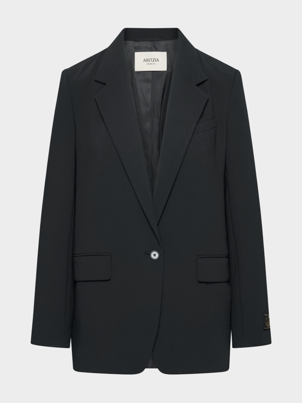 Aritzia Black Tailored Single-Button Blazer